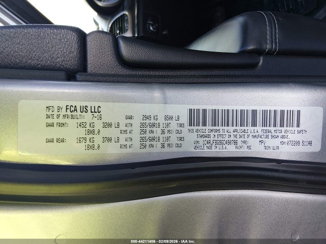 1C4RJFBG9GC490786 Jeep Grand Cherokee Limited