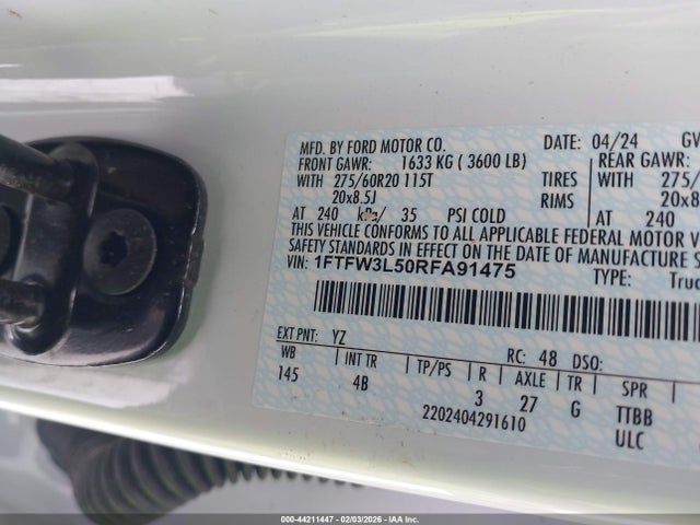 Ford F-150 Xlt 2024 1FTFW3L50RFA91475 Image 9