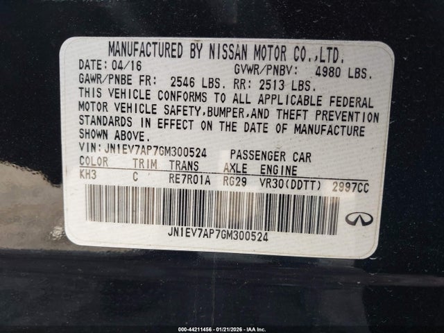 2016 INFINITI Q50 JN1EV7AP7GM300524 Photo 8