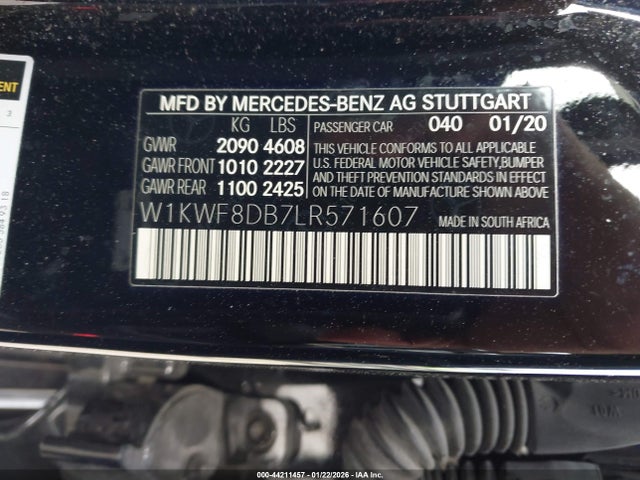 2020 MERCEDES-BENZ C 300 W1KWF8DB7LR571607 Photo 8