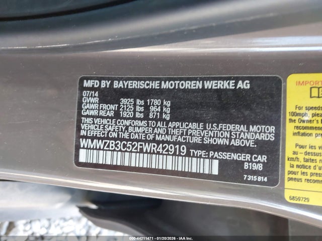 2015 MINI COUNTRYMAN WMWZB3C52FWR42919 Photo 8