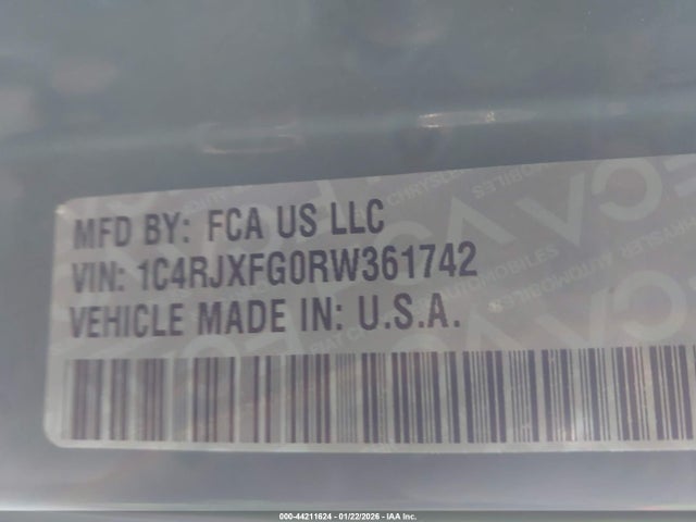 1C4RJXFG0RW361742 Jeep Wrangler 4-door Recon 4x4