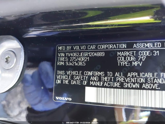 Продажа на аукционе авто 2024 Volvo Xc90 B6 Plus Bright Theme 6-seater, vin: YV4062JE6R1204889, номер лота: 44211729