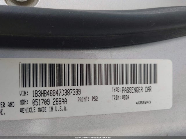 2007 DODGE CALIBER 1B3HB48B47D387389 Photo 8