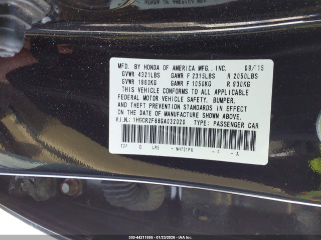 1HGCR2F88GA032020 Honda Accord Ex-l