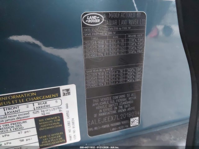 SALEJEEX7L2018034 Land Rover Defender 110 S