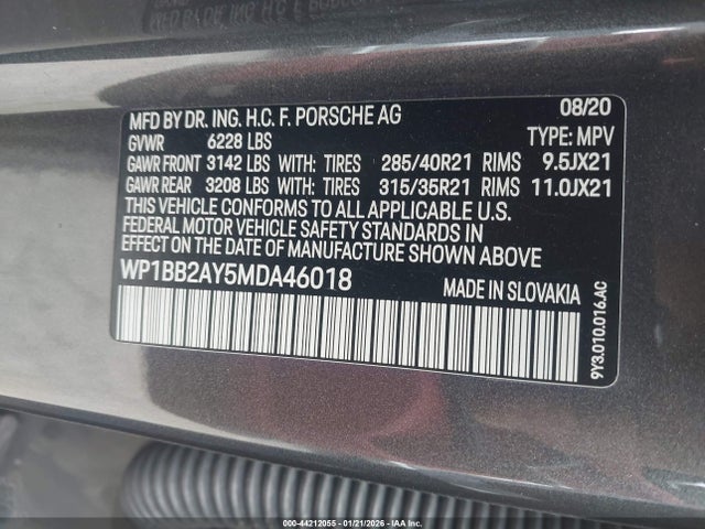 2021 PORSCHE CAYENNE COUPE WP1BB2AY5MDA46018 Photo 8