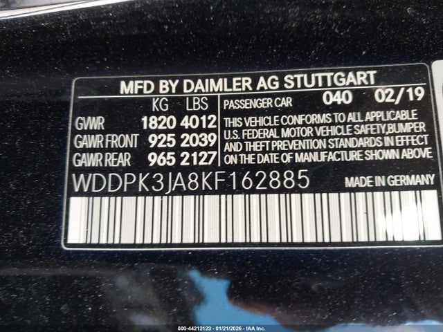 2019 MERCEDES-BENZ SLC 300 WDDPK3JA8KF162885 Photo 8
