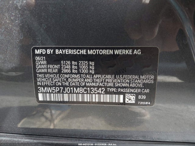 2021 BMW 3 SERIES 3MW5P7J01M8C13542 Photo 8