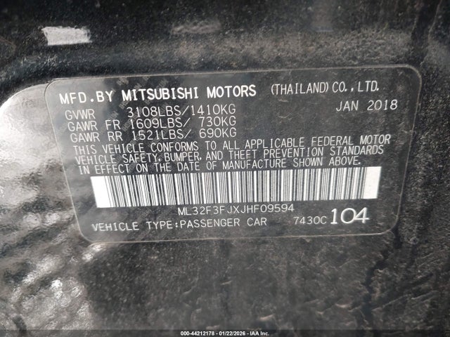 2018 MITSUBISHI MIRAGE G4 ML32F3FJXJHF09594 Photo 8