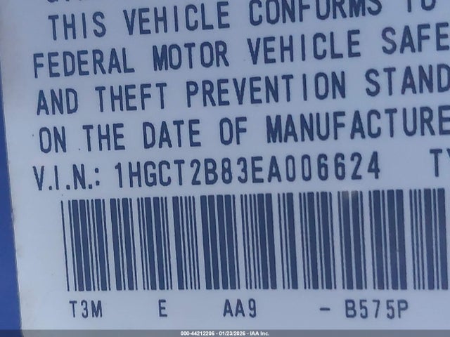 Honda Accord Ex-l V-6 2014 1HGCT2B83EA006624 Image 9