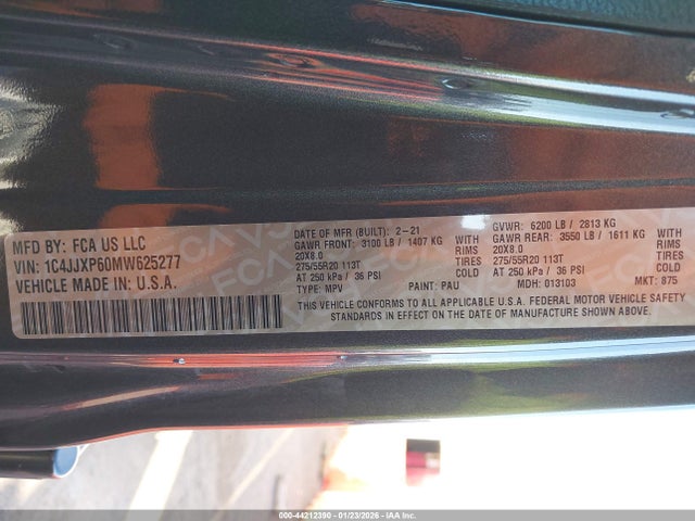 1C4JJXP60MW625277 Jeep Wrangler 4xe Unlimited High Altitude 4x4