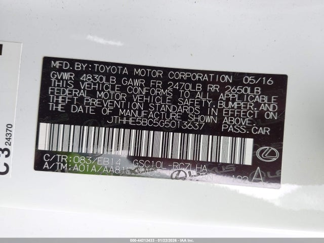 2016 LEXUS RC 350 JTHHE5BC5G5013637 Photo 8