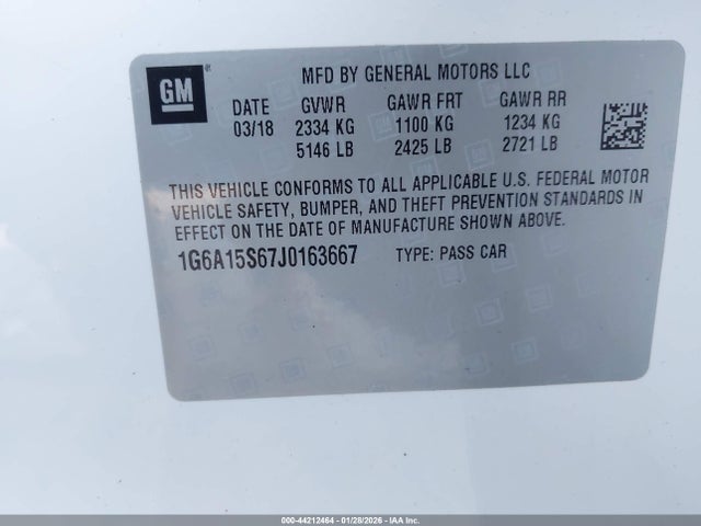 2018 CADILLAC CTS-V 1G6A15S67J0163667 Photo 8