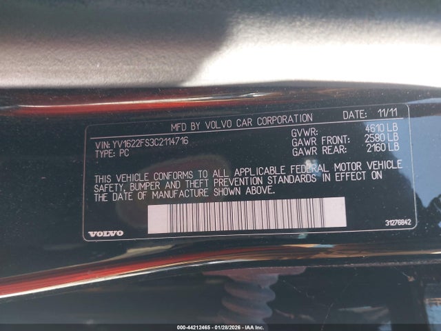 2012 VOLVO S60 YV1622FS3C2114716 Photo 8