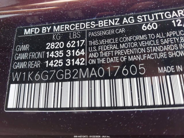2021 MERCEDES-BENZ S 580 W1K6G7GB2MA017605 Photo 8