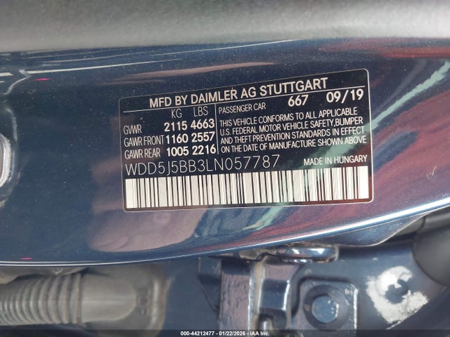 Aukcja sprzedaży 2020 Mercedes-benz Amg Cla 35 4matic, vin: WDD5J5BB3LN057787, numer aukcji: 44212477