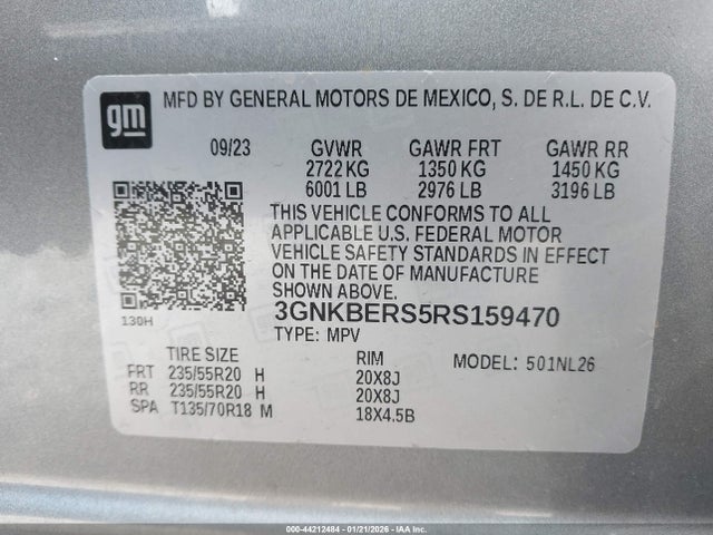 3GNKBERS5RS159470 Chevrolet Blazer Fwd Rs