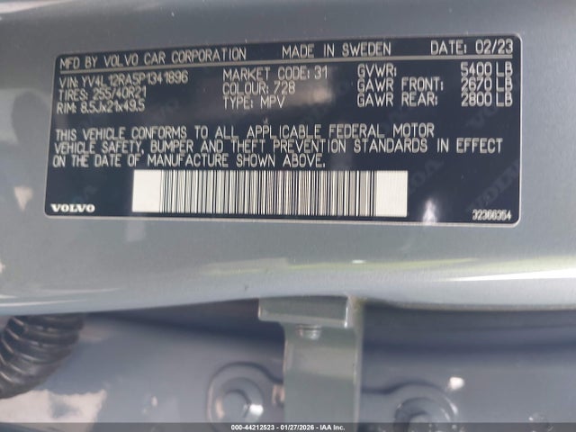2023 VOLVO XC60 YV4L12RA5P1341896 Photo 8
