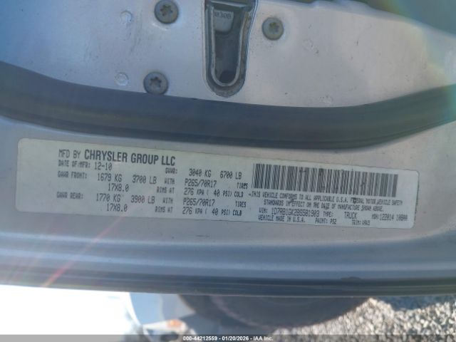 2011 RAM RAM 1500 1D7RB1GK2BS581903 Photo 8