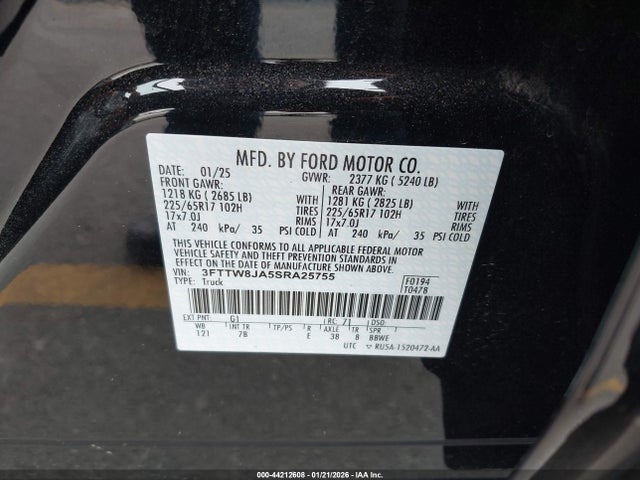 3FTTW8JA5SRA25755 Ford Maverick Xlt
