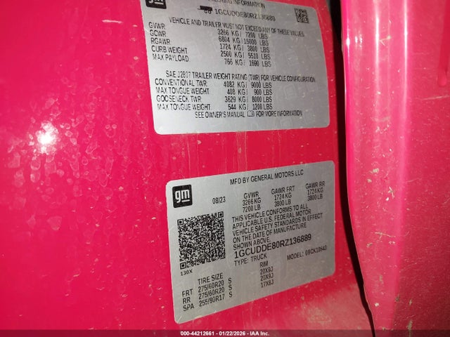 1GCUDDE80RZ136889 Chevrolet Silverado 1500 Lt