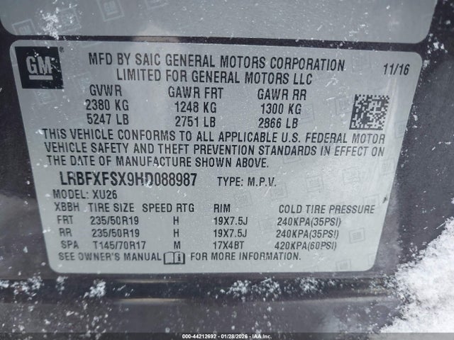 LRBFXFSX9HD088987 Buick Envision Premium Ii