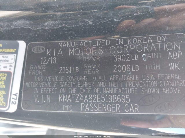 KIA FORTE EX 2014 KNAFZ4A82E5198695 Image 9