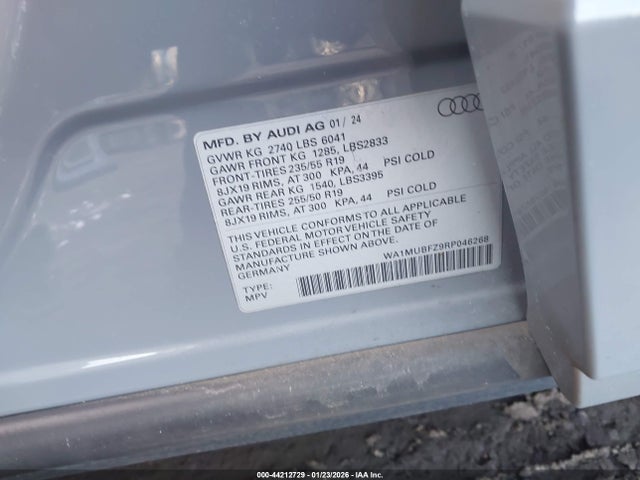 Aukcja sprzedaży 2024 Audi Q4 E-tron Prestige 55 Quattro, vin: WA1MUBFZ9RP046268, numer aukcji: 44212729
