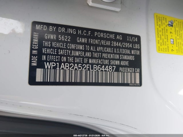 2015 PORSCHE MACAN WP1AB2A52FLB64487 Photo 8