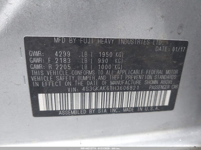 4S3GKAK68H3606821 Subaru Impreza 2.0i Sport