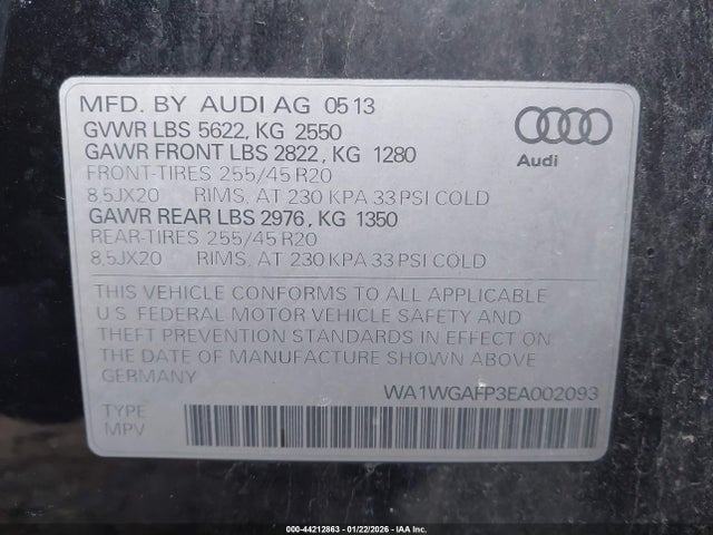 2014 AUDI Q5 WA1WGAFP3EA002093 Photo 8