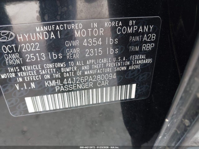 KMHL44J26PA280094 Hyundai Sonata Sel Plus