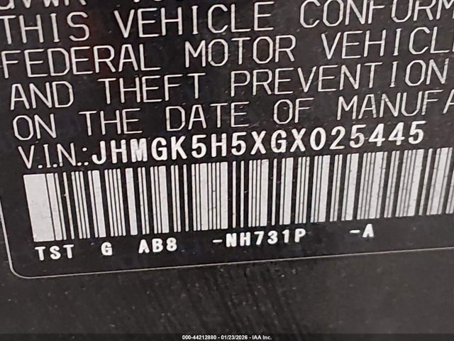 2016 HONDA FIT JHMGK5H5XGX025445 Photo 8