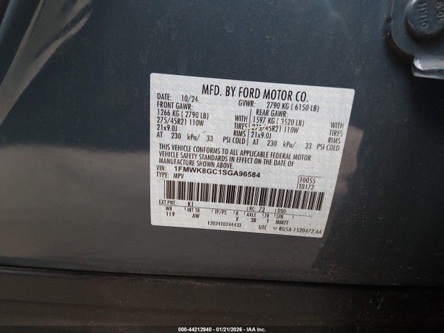 1FMWK8GC1SGA96584 Ford Explorer St