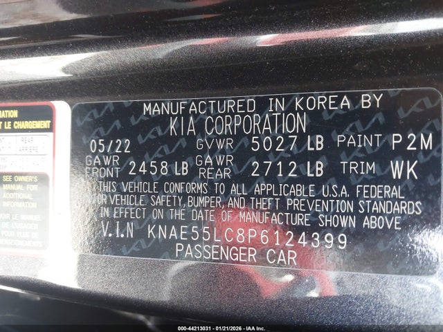 KNAE55LC8P6124399 KIA Stinger Gt2