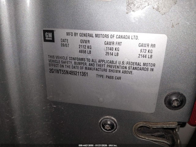 2008 CHEVROLET IMPALA 2G1WT55N489211361 Photo 8