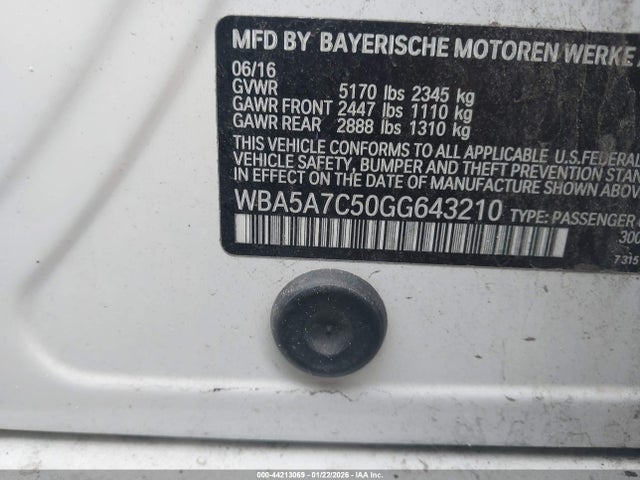 2016 BMW 528I WBA5A7C50GG643210 Photo 8