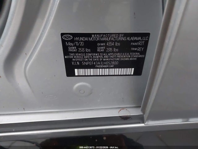 5NPEF4JA1LH052800 Hyundai SONATA SEL
