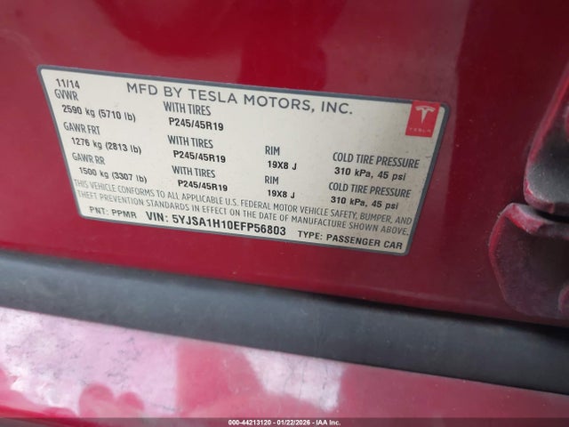 2014 TESLA MODEL S 5YJSA1H10EFP56803 Photo 8
