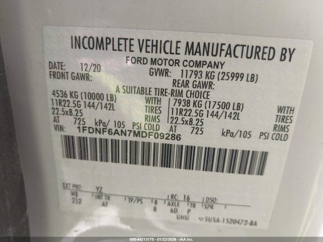 Ford F-650 Gas 2021 1FDNF6AN7MDF09286 Image 8