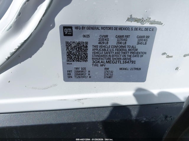 44213264 :رقم المزاد ، 3GKALMEG2TL164791 vin ، 2026 Gmc Terrain Fwd Elevation مزاد بيع