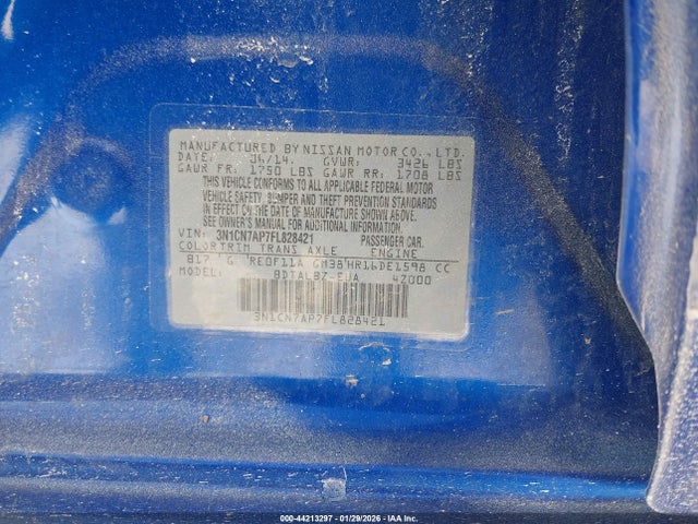 2015 NISSAN VERSA 3N1CN7AP7FL828421 Photo 8