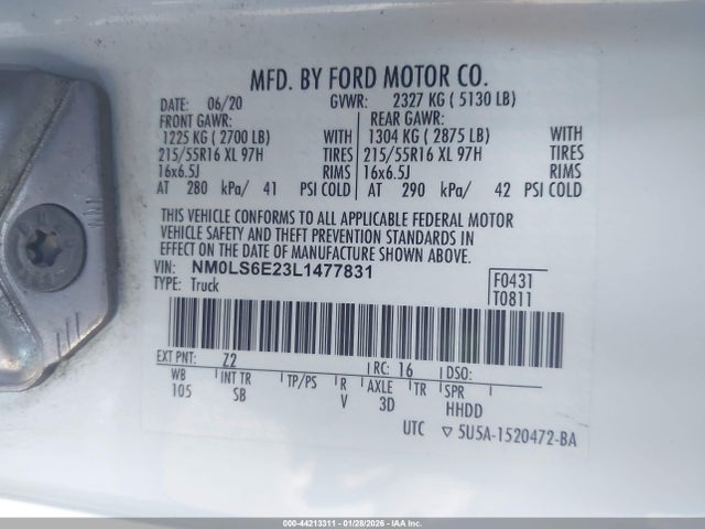 Ford Transit Connect Xl 2020 NM0LS6E23L1477831 Image 9