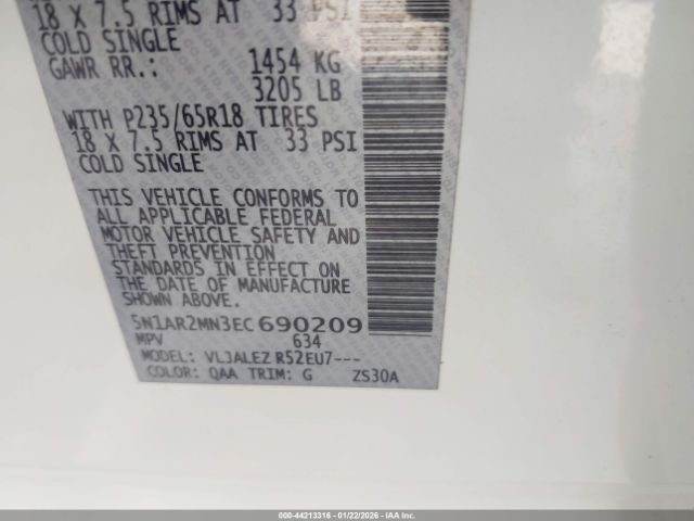 2014 NISSAN PATHFINDER 5N1AR2MN3EC690209 Photo 8