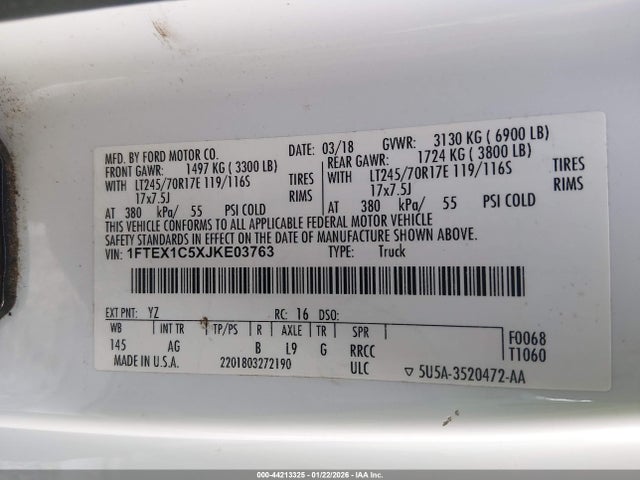1FTEX1C5XJKE03763 Ford F-150 Xl