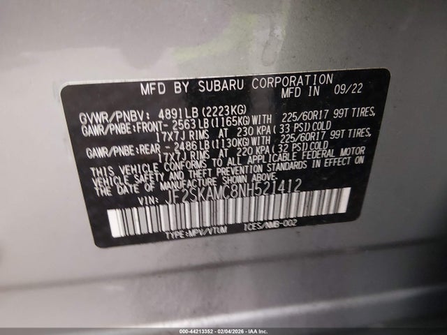 Subaru Forester Wilderness 2022 JF2SKAMC8NH521412 Image 9