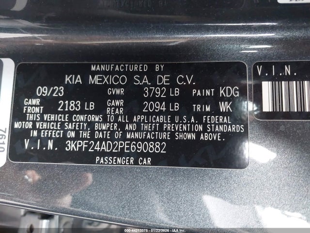 KIA Forte Lxs 2023 3KPF24AD2PE690882 Image 9