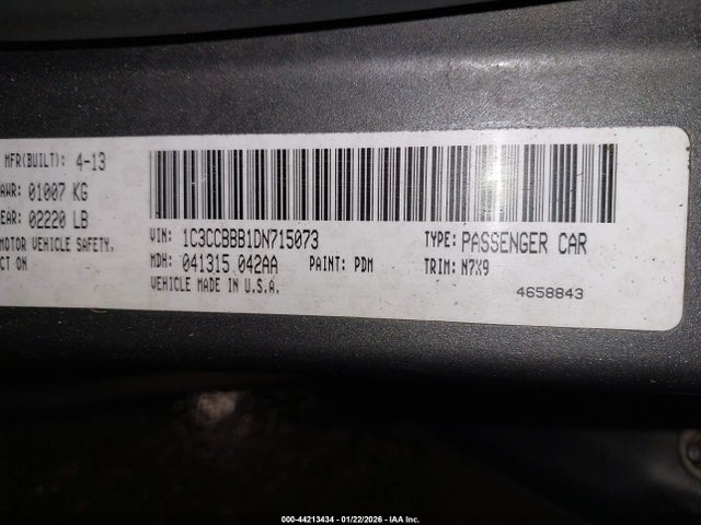 Aukcja sprzedaży 2013 Chrysler 200 Touring, vin: 1C3CCBBB1DN715073, numer aukcji: 44213434
