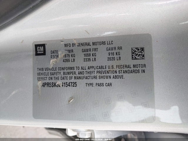 Buick Verano Convenience Group 2014 1G4PR5SK6E4154725 Image 9